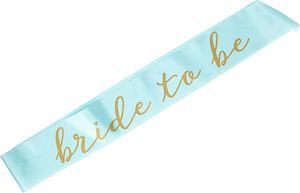 Bride to Be Sash - Mint & Gold
