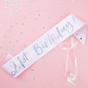 Pastel Party Sash 21st