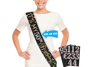 Sashes: Add Any Age Birthday Sash