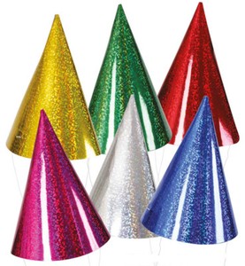 Children's Party Hats 8pk Prismatic