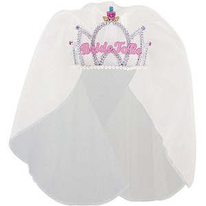 Bride To Be Tiara With Veil and Bling