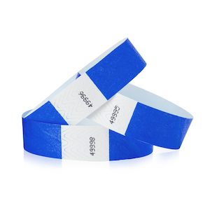 Wrist Bands 25mm 40pk - Blue