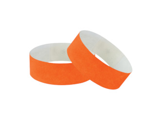 Wristbands: Wrist Bands 25mm 40pk - Orange