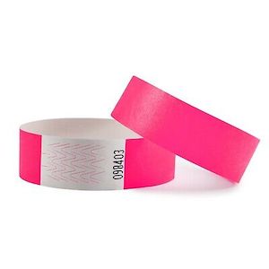 Wristbands: Wrist Bands 25mm 40pk - Pink