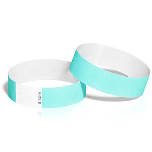Wrist Bands 25mm 40pk - Aqua