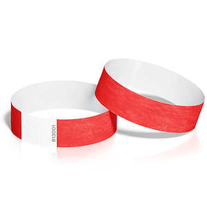 Wristbands: Wrist Bands 25mm 40pk - Red