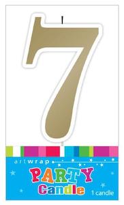 Candle Number 7 Gold