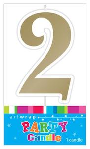 Candle Number 2 Gold