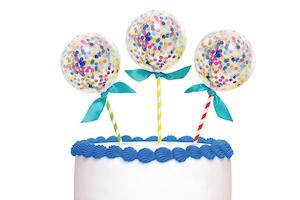 Cake Toppers: Cake Topper Confetti Balloons