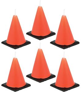 Cake Toppers: Construction Party Cone Candles