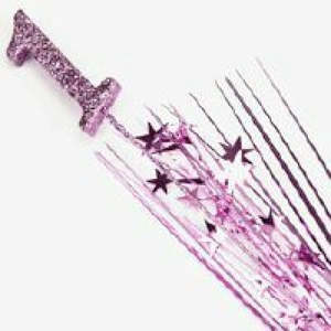 1st Birthday: Spangle Spray 1 Pink