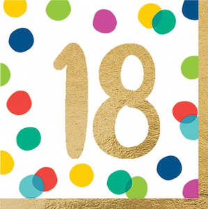 Happy Dots Lunch Napkins 18th