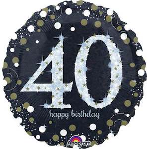 Foil Balloon 40th Birthday - Sparkling