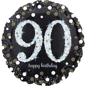 Foil Balloon 90th Birthday - Sparkling
