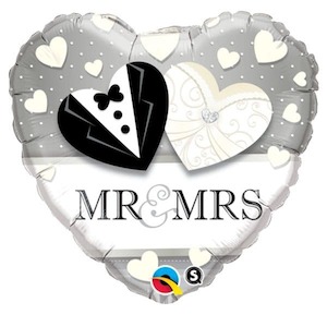 Foil Balloon Mr & Mrs