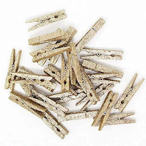Wedding: Glitter pegs - Champagne 6pk