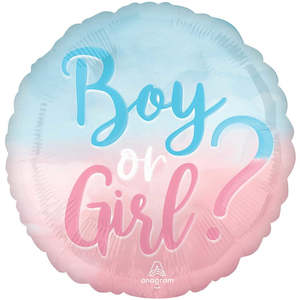 Gender Reveal: 18" Foil Balloon Boy or Girl