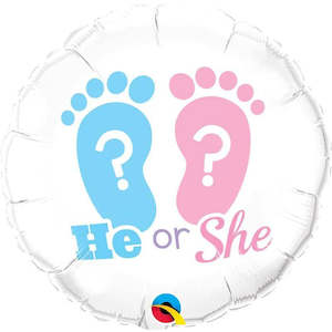 Gender Reveal: Foil Balloon 18" - He or She