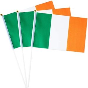 St. Patricks Day Ireland Flag on stick
