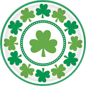 St Patricks: St. Patricks Day - Shamrock Paper Plates 8pk