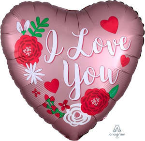 Valentines: Foil Balloon 18" I Love You Flowers