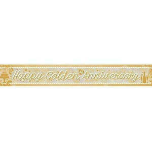 Banner Happy 50th Anniversary Gold