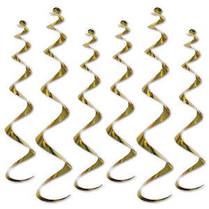 Hanging Swirls - Gold 8pk