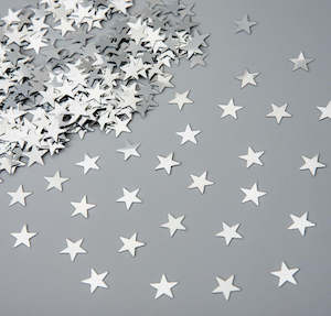 Scatter Confetti Stars Silver