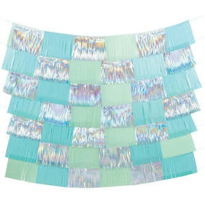 Fringe Backdrop - Shimmering Teal