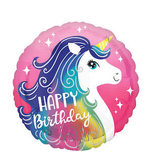 Foil Balloon - Unicorn Happy Birthday