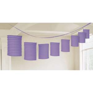 Paper Lantern Garland Purple 12ft