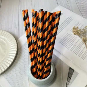 Orange: Halloween Paper Straws 20pk