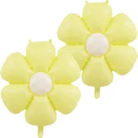 Yellow: Foil Balloon Flowers 2pk - *AIR FILL ONLY*
