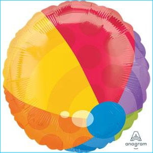 Shapes: Beach Ball Foil Balloon 43cm