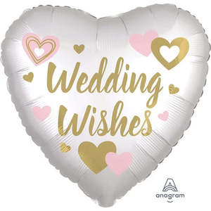 Other Messages: 18" Foil Balloon Heart - Wedding Wishes