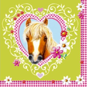 Napkins: Green Horse Napkins (20)