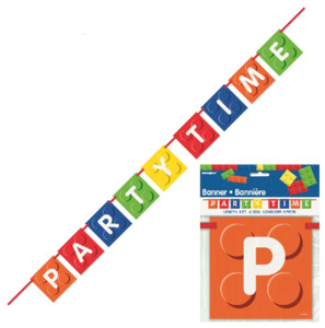 Banners: Lego Blocks "Party Time" Banner