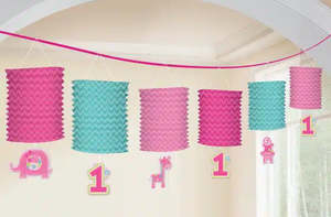 1st Birthday: 1st Birthday Paper Lantern Garland