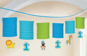 1st Birthday: One Wild Boy 1st Birthday Paper Lantern Garland