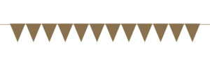 Banners: Mini Paper Pennant Banner - Gold