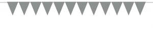 Silver Mini Paper Pennant Banner