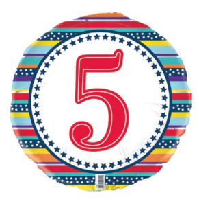 Milestone Age: 5th Birthday Foil Balloon  (45cm)