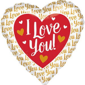 Other Messages: Balloon Foil 18" I Love You Heart