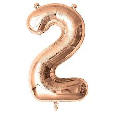 Foil Numbers: Giant Rose Gold Foil Number Balloon 2