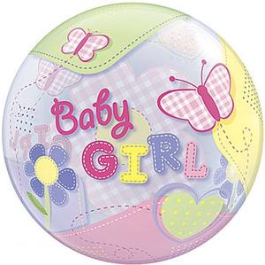 Bubble Balloon Baby Girl - Butterflies
