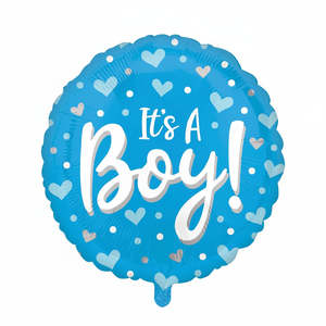 Other Messages: Foil Balloon 18" It's a Boy Hearts