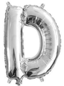 Silver Letter D Mini Foil Balloon