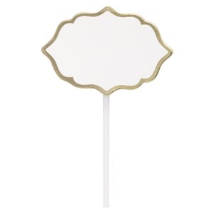 20 Charcuterie Picks with Gold Foil Trim 12cm (4.7")