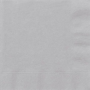 Silver Lunch Napkins 20pk