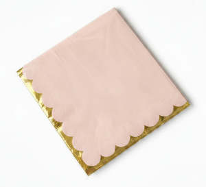Pastel Pink and Gold - Lunch Napkins 20pk